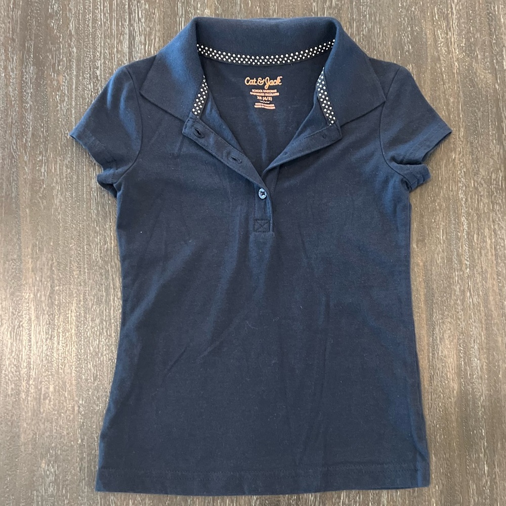 Cat & Jack Navy Polo Shirt for Girls XS